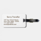 Dinosaur Lover Gift Keep Calm Triceratops Custom Bagagelabel (Achterkant horizontaal)