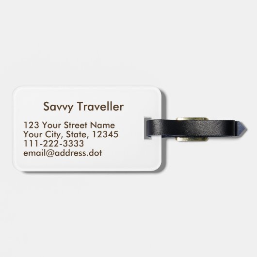 Dinosaur Lover Gift Keep Calm Triceratops Custom Bagagelabel (Achterkant horizontaal)