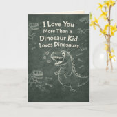 Dinosaur Lover  Kaart (Gele Bloem)