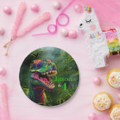 Dinosaur Lover met Cool TRex Papieren Bordje (Feest)