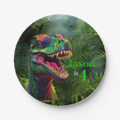 Dinosaur Lover met Cool TRex Papieren Bordje (Voorkant)