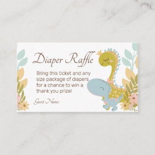 Dinosaur Luier Raffle Ticket Enclosure Kaart