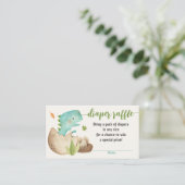Dinosaur Luier Raffle Tickets TRex Baby shower Informatiekaartje (Staand voorkant)