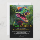 Dinosaur maakt zich klaar voor een ROAR-uitnodigin Kaart (Voorkant)