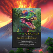 Dinosaur maakt zich klaar voor een ROAR-uitnodigin Kaart