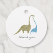 Dinosaur Mama en Baby shower Bedankjes Labels (Voorkant)