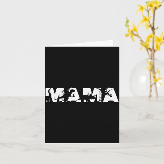 Dinosaur Mama Funny In Mother's Day For Mamasaurus Kaart (Gele Bloem)