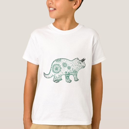 Dinosaur Mandala DrawingT-shirt T-shirt (Voorkant)