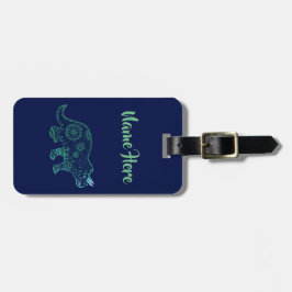 Dinosaur, mandala triceratops Custom Luggae Labels