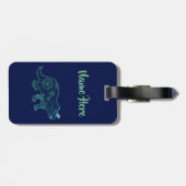 Dinosaur, mandala triceratops Custom Luggae Labels (Achterkant horizontaal)