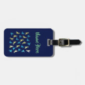 Dinosaur, mandala triceratops Custom Luggae Labels (Voorkant horizontaal)