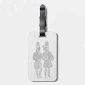 Dinosaur Mannen luiden de nacht uit Bagagelabel (Achterkant verticaal)