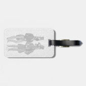 Dinosaur Mannen luiden de nacht uit Bagagelabel (Achterkant horizontaal)