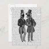 Dinosaur Mannen luiden de nacht uit Briefkaart (Voorkant / Achterkant)