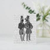 Dinosaur Mannen luiden de nacht uit Briefkaart (Staand voorkant)