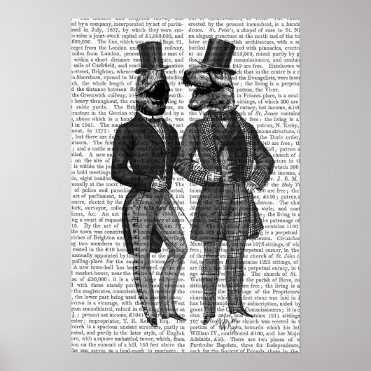 Dinosaur Mannen luiden de nacht uit Poster (Voorkant)