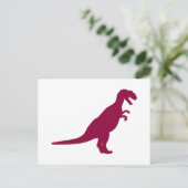 Dinosaur Maroon Briefkaart (Staand voorkant)