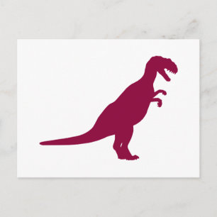 Dinosaur Maroon Briefkaart