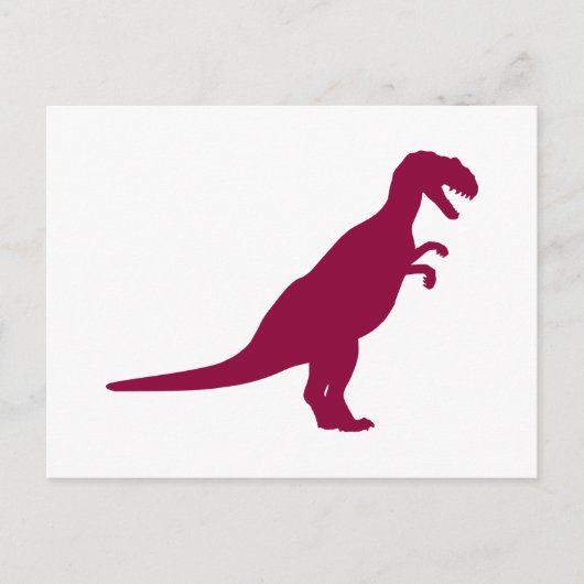 Dinosaur Maroon Briefkaart (Voorkant)