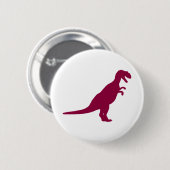 Dinosaur Maroon Ronde Button 5,7 Cm (Voorkant /achterkant)