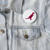 Dinosaur Maroon Ronde Button 5,7 Cm (In situ)