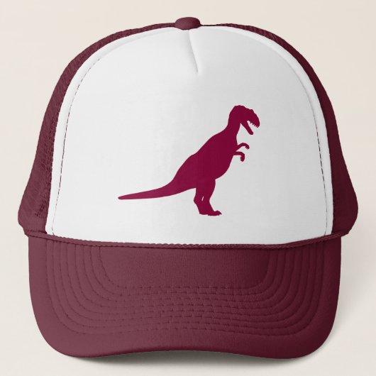 Dinosaur Maroon Trucker Pet (Voorkant)