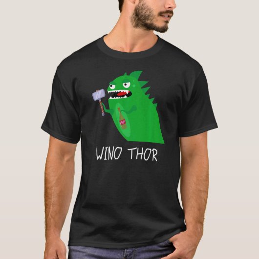 Dinosaur Men Viking WINO THOR T-shirt (Voorkant)
