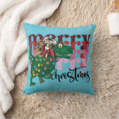 Dinosaur Merry Kerstkerstkerstkerstkerstkerstman Kussen (Deken)