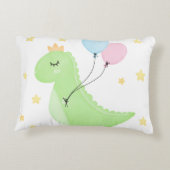 Dinosaur met ballonnen accent kussen (Achterkant)