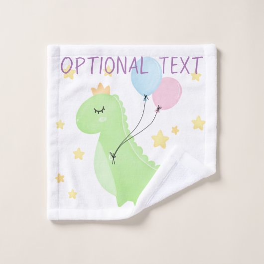Dinosaur met ballonnen bad handdoek (Wasdoekje)