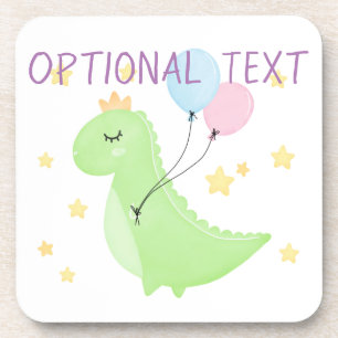 Dinosaur met ballonnen bier onderzetter