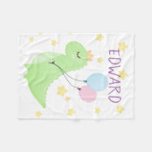 Dinosaur met ballonnen fleece deken (Voorkant (Horizontaal))