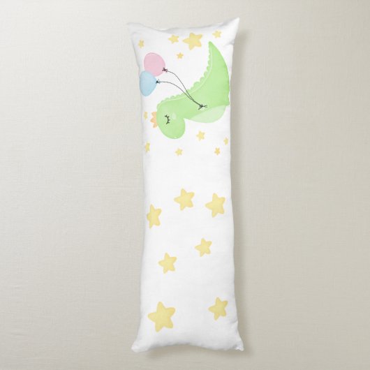 Dinosaur met ballonnen lichaamskussen (Achterkant (Verticaal))