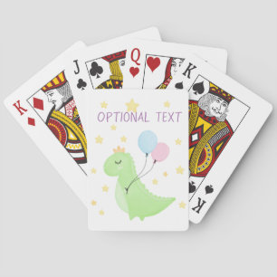 Dinosaur met ballonnen pokerkaarten