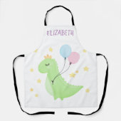 Dinosaur met ballonnen schort (Voorkant)