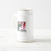 Dinosaur met kerstmis bierpul (Voorkant links)