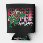 Dinosaur met kerstmis blikjeskoeler (Achterkant)