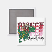 Dinosaur met kerstmis magneet (Voorkant / Achterkant)