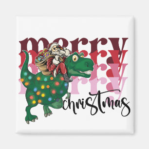 Dinosaur met kerstmis magneet