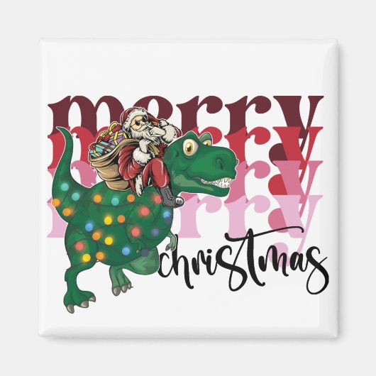 Dinosaur met kerstmis magneet (Voorkant)