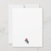 DINOSAUR MET SANTA HAT CHRISTMAS CARD KAART (Achterkant)