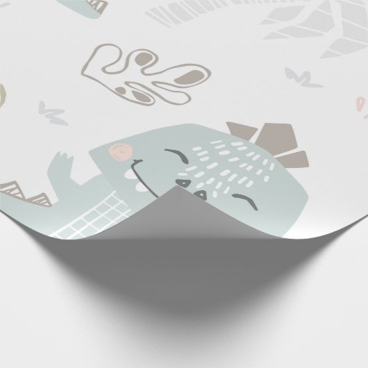 Dinosaur met watermeloen cadeaupapier (Hoek)