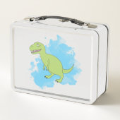 Dinosaur met Waterverf Background Design (Achterkant)