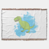 Dinosaur met Waterverf Background Design Deken (Voorkant)