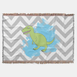 Dinosaur met Waterverf Background Design Deken