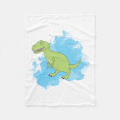 Dinosaur met Waterverf Background Design Fleece Deken (Voorkant)