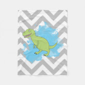 Dinosaur met Waterverf Background Design Fleece Deken (Voorkant)