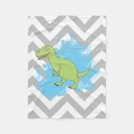 Dinosaur met Waterverf Background Design Fleece Deken