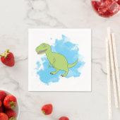 Dinosaur met Waterverf Background Design Servet (Insitu)