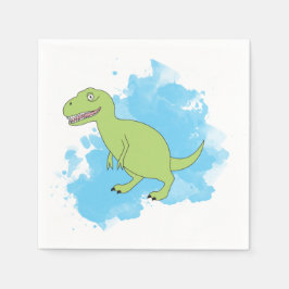 Dinosaur met Waterverf Background Design Servet
